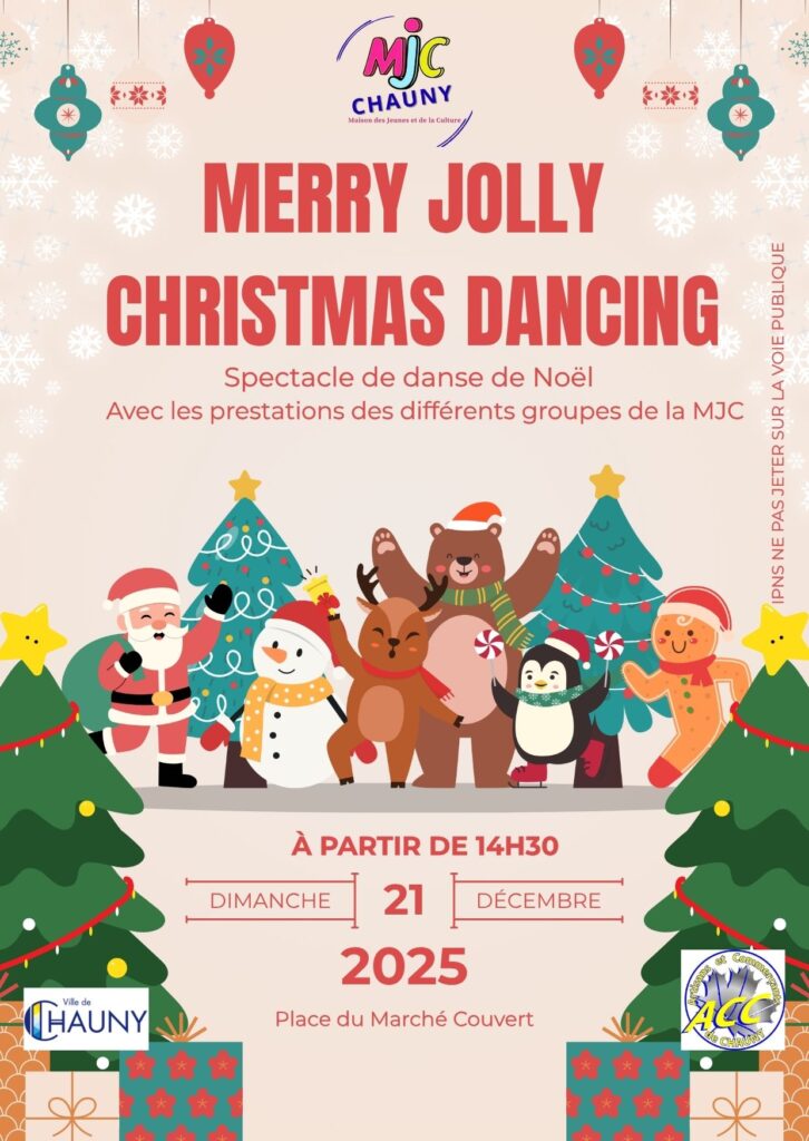 Red and Green Illustrative Christmas Party Virtual Invitation